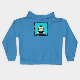 DJ Monkey Thinker Kids Hoodie